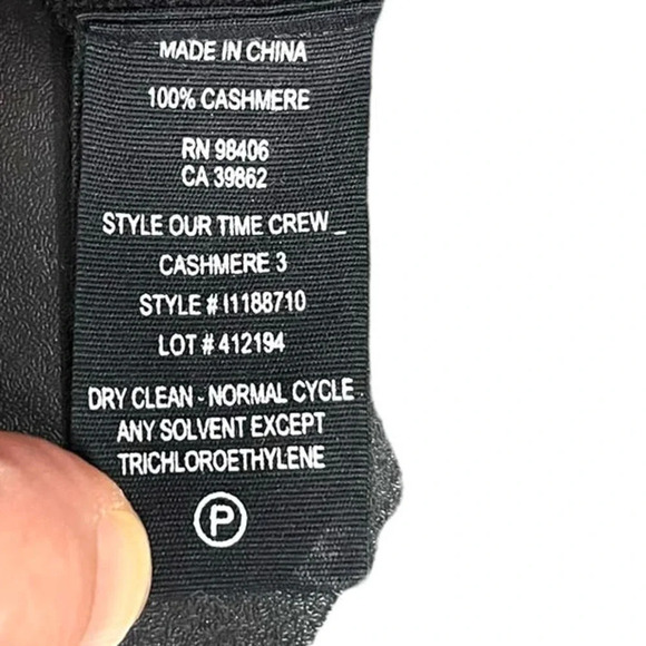 Theory Our Time Is Now Crewneck Cashmere Sweater Black Men's Size Large - Picture 7 of 7